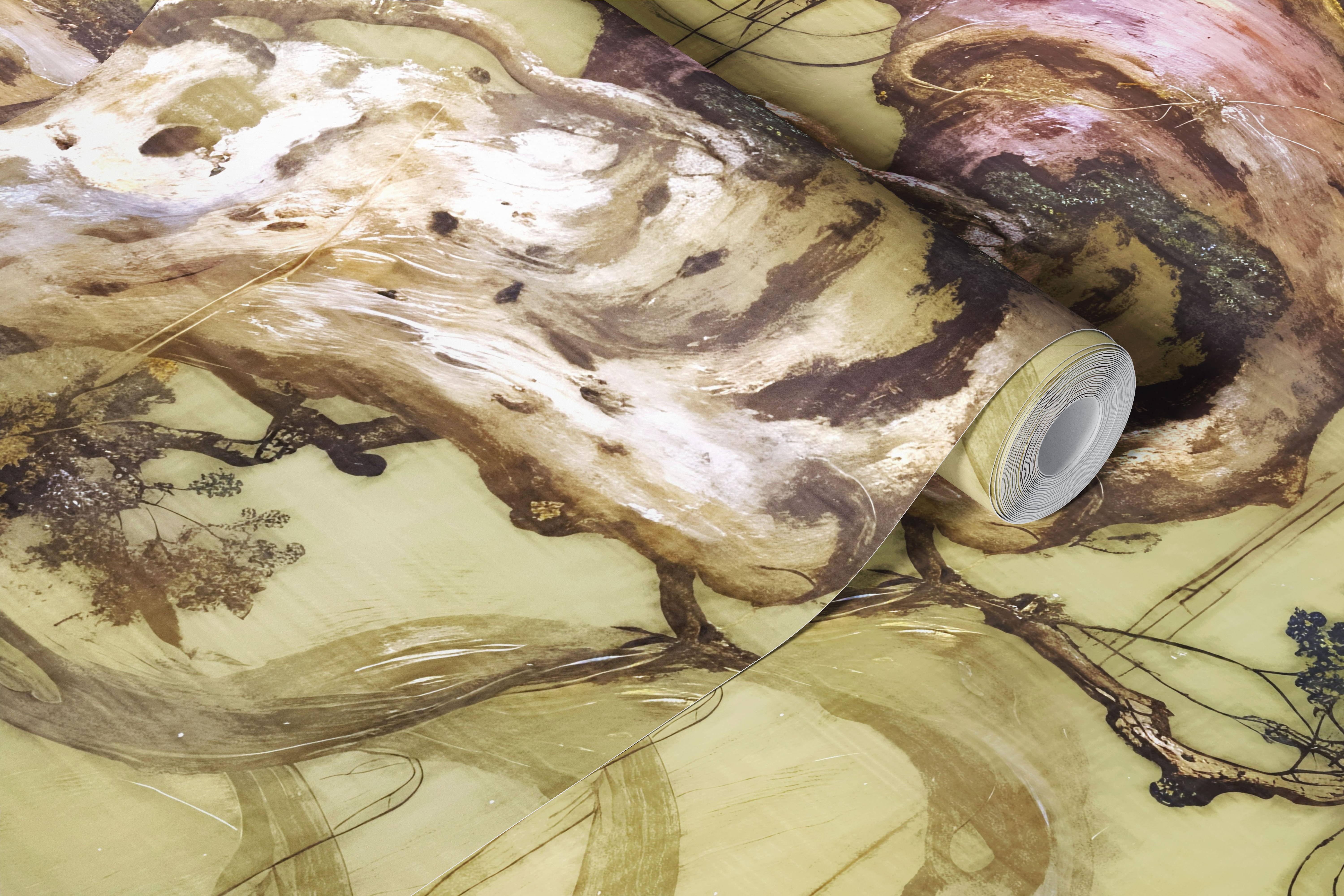 Mystical Blossom Tree Fantasy wallpaper in a room