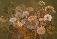 Mystical Wildflower Garden Fantasy papel pintado