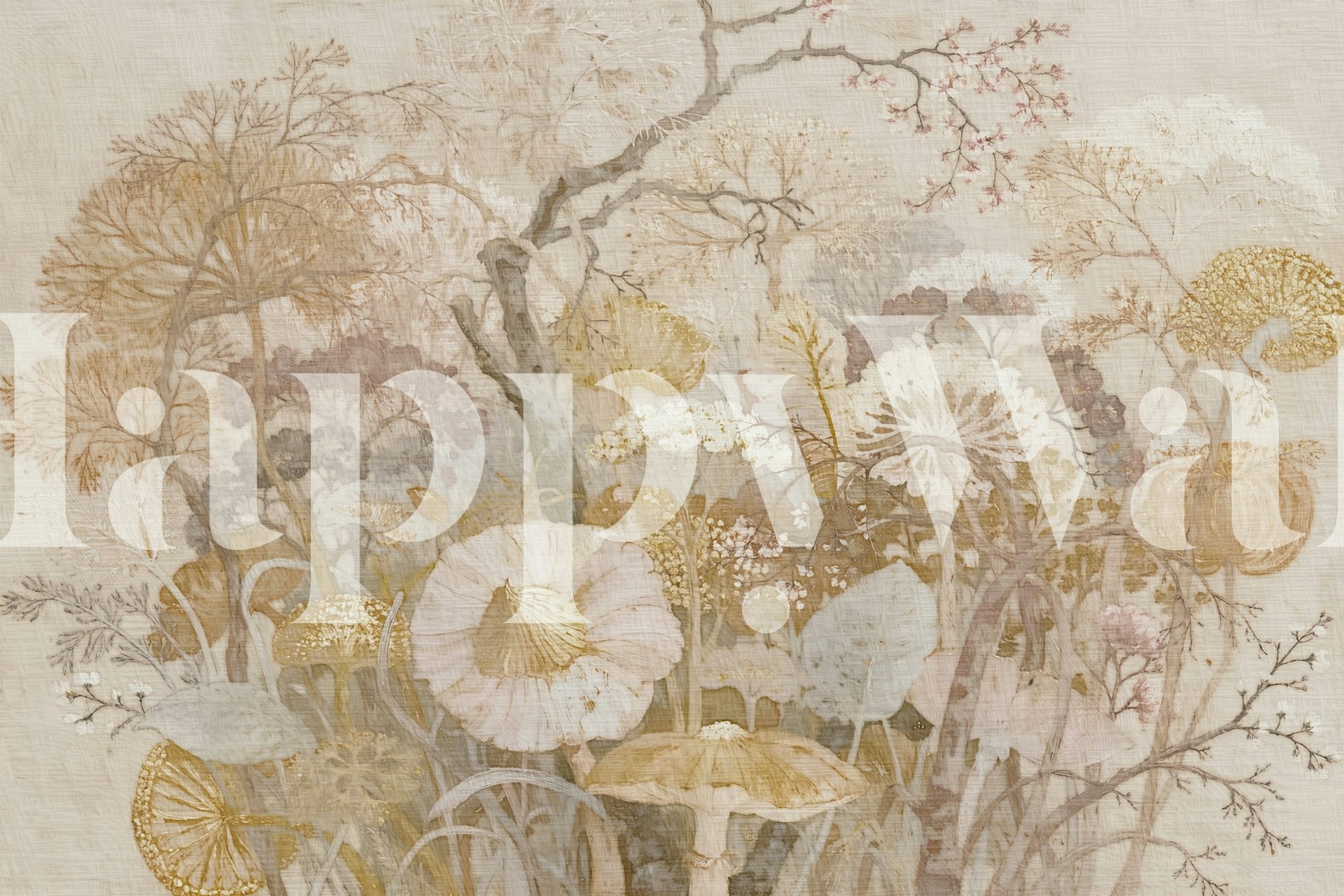 Japandi Wildflower Meadow wallpaper design