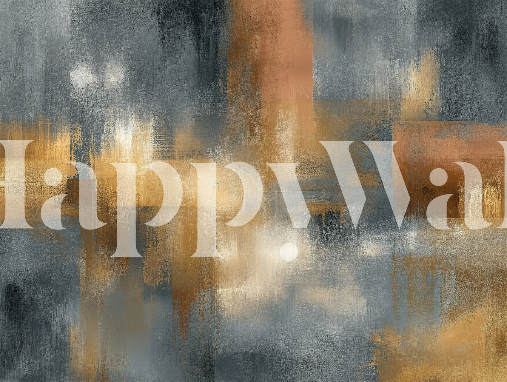 Midnight Copper Blocks wallpaper in a room