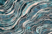 Teal Gold Gemstone Marble carta da parati