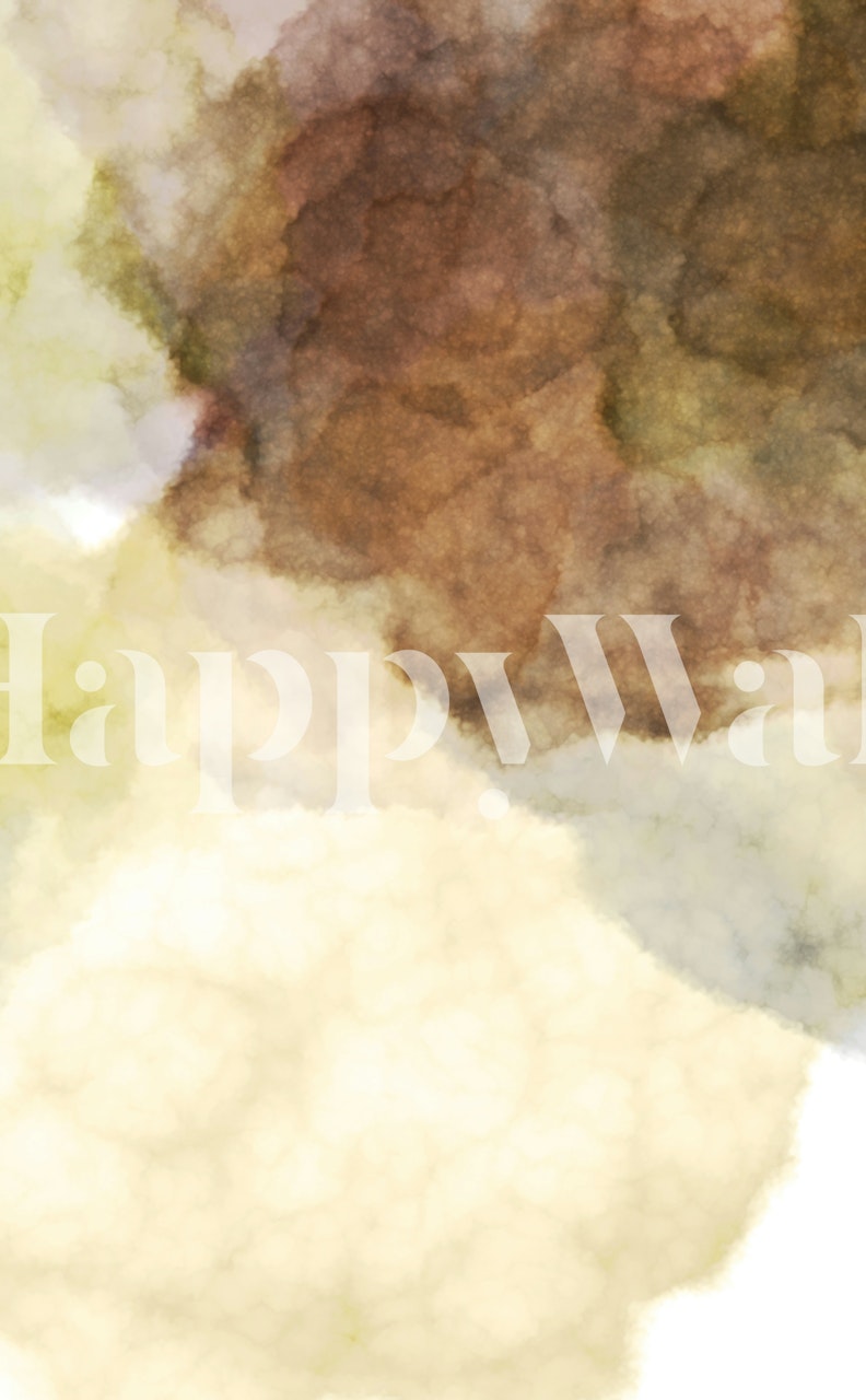 Tapeta Warm Watercolor Dreamscape w pokoju