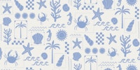 Riviera Chic beach life delft blue wallpaper