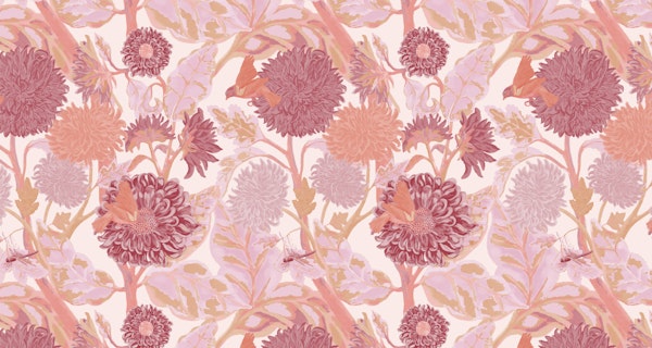 Summer Garden In Red