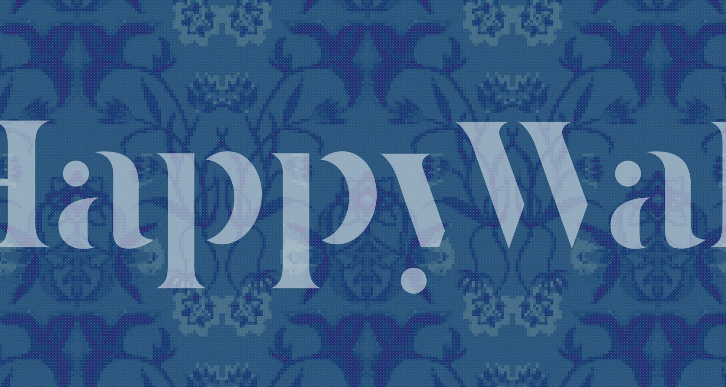 Blue Bohemian Embroidery tapet i et rum