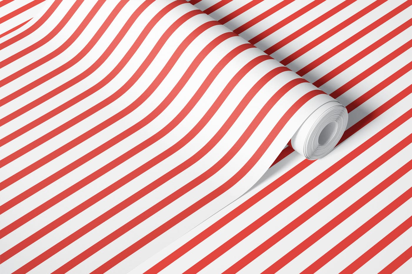 Red Stripes wallpaper roll