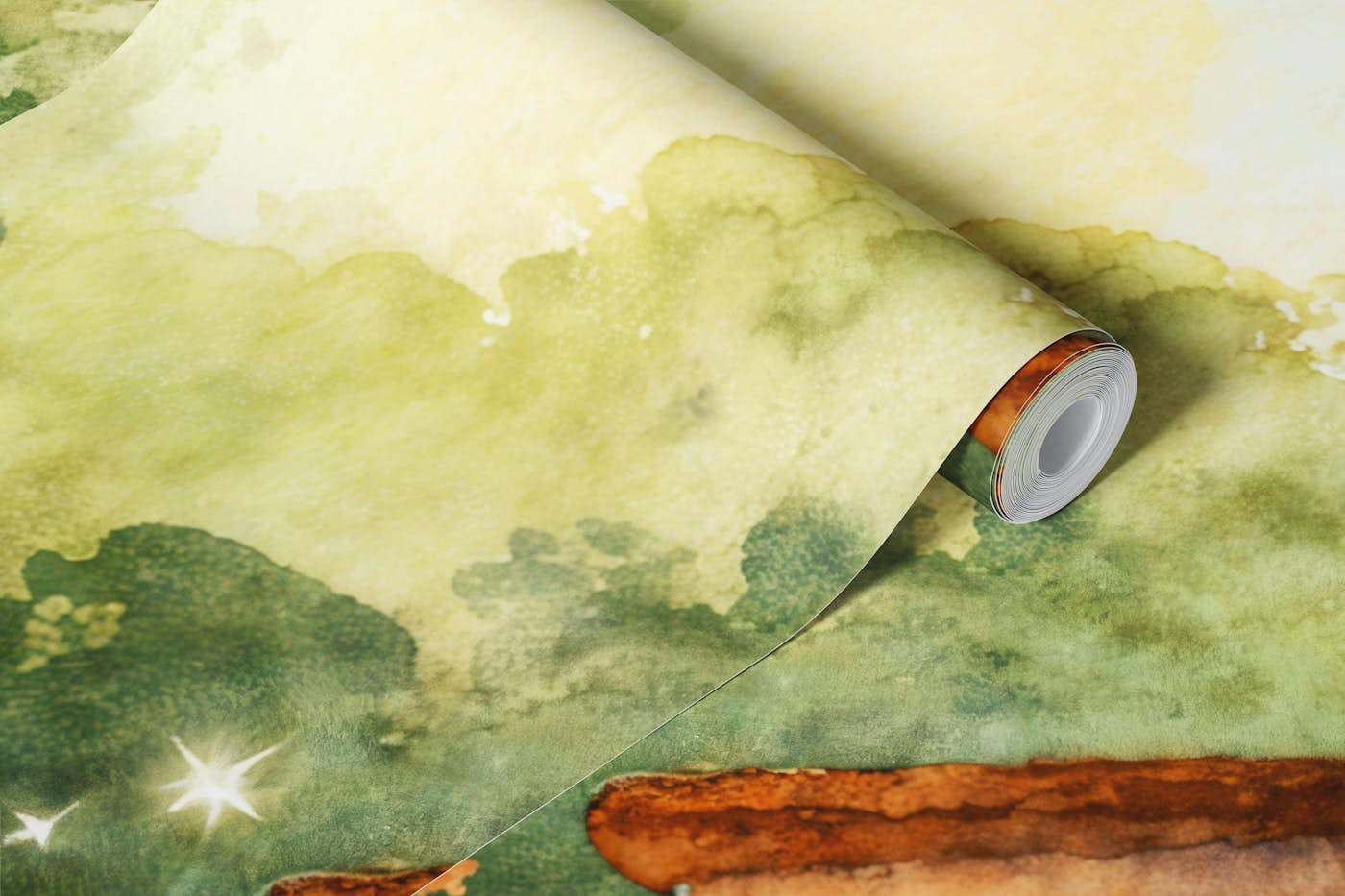 Enchanted Forest Cottages wallpaper roll