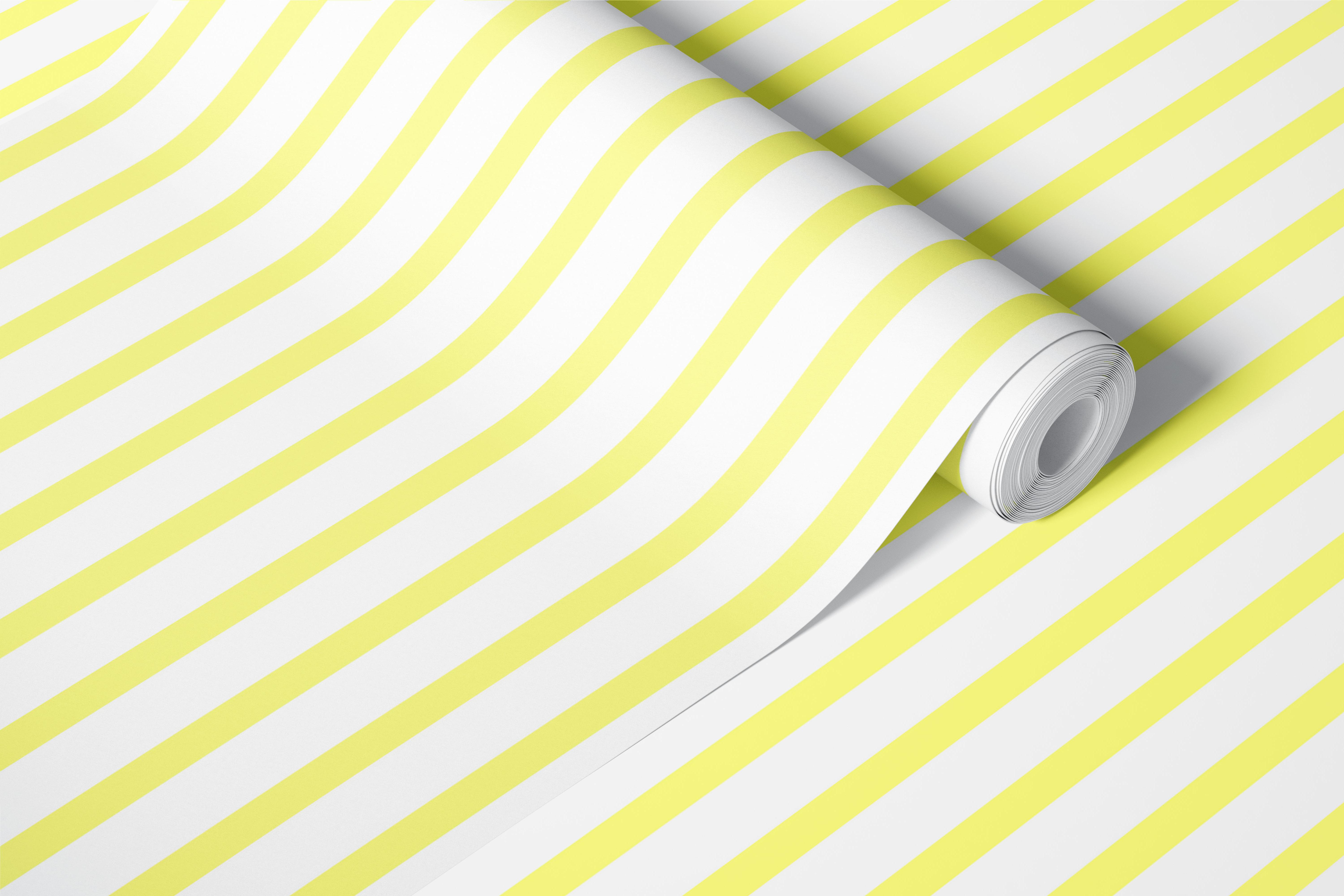 Yellow Stripes wallpaper in a room setting