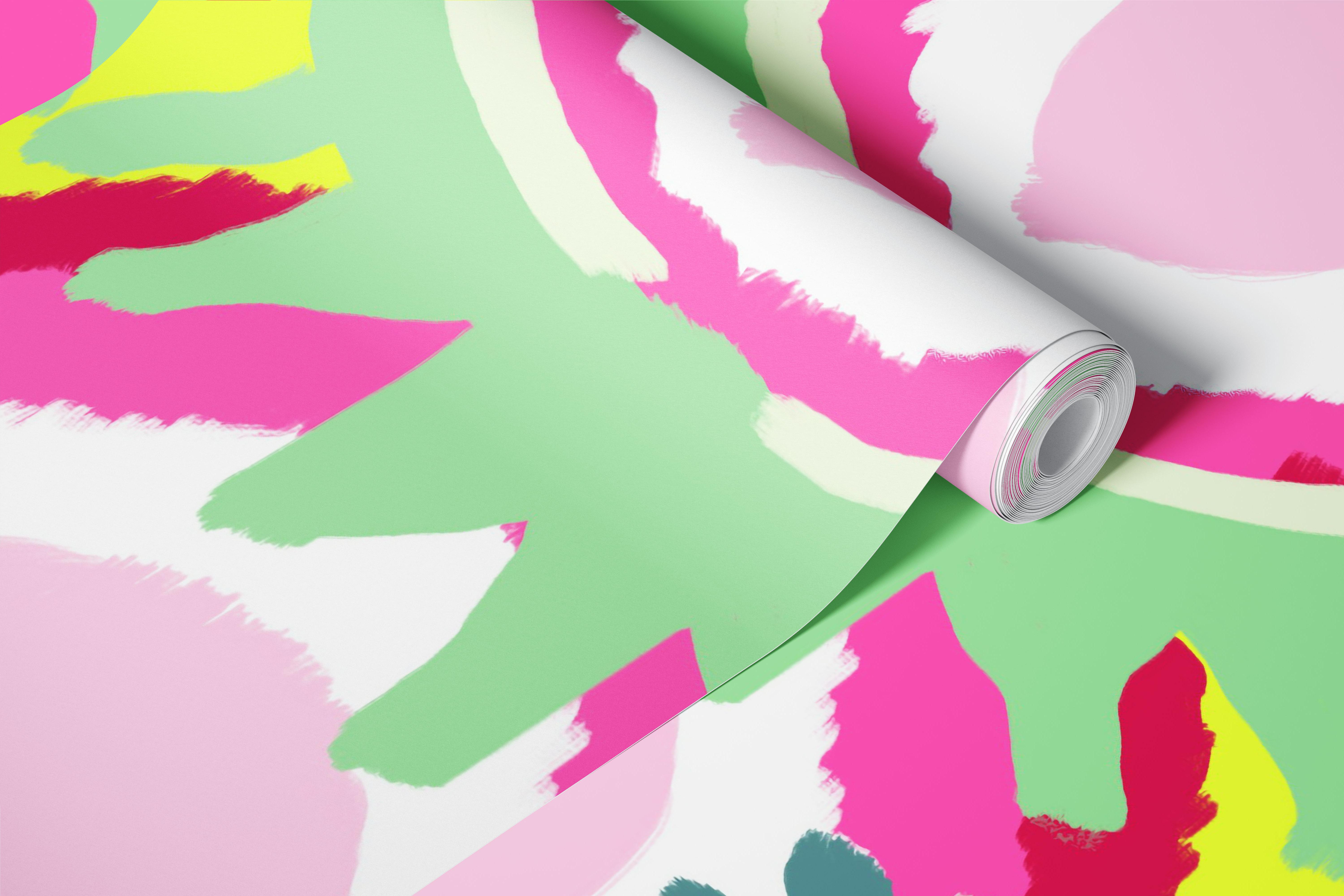 Tribal Mural wallpaper design in a room