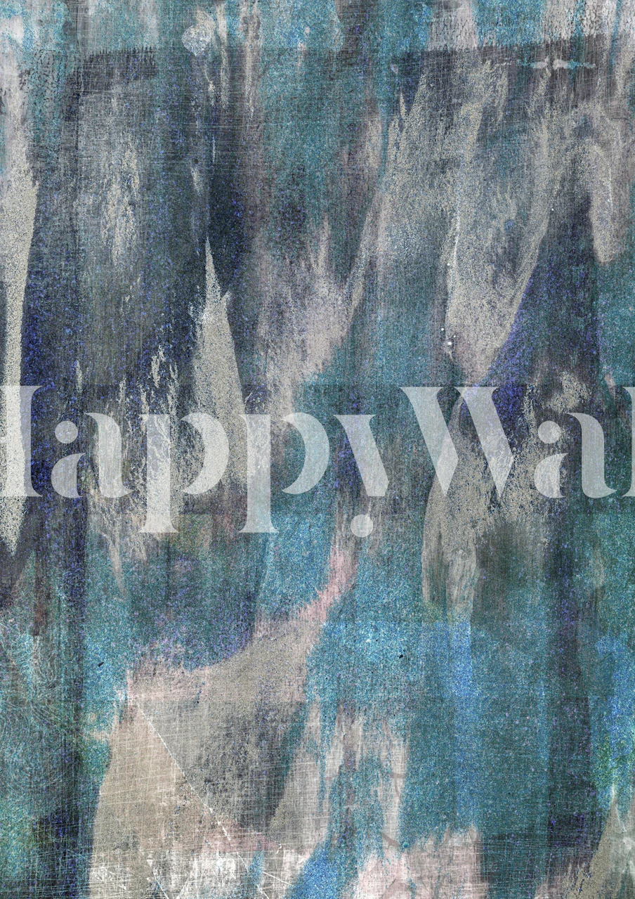 Coastal Cement Patina wallpaper in a room