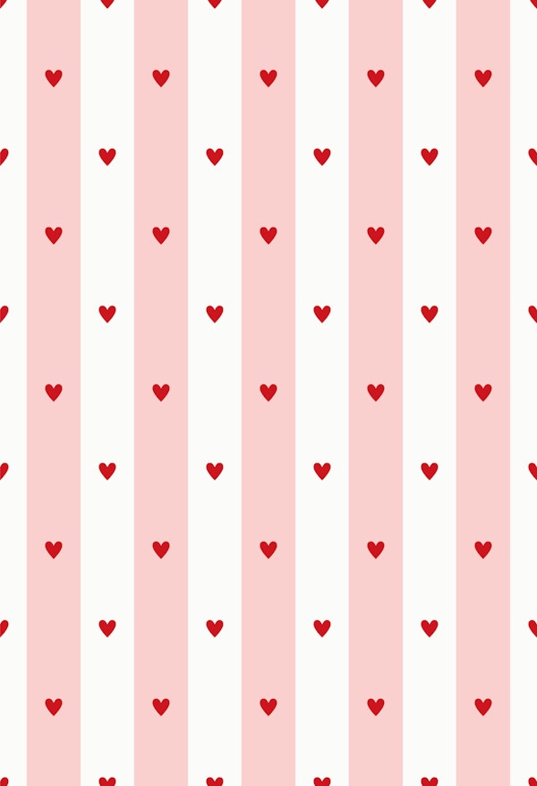 Lovely Heart Striped Design