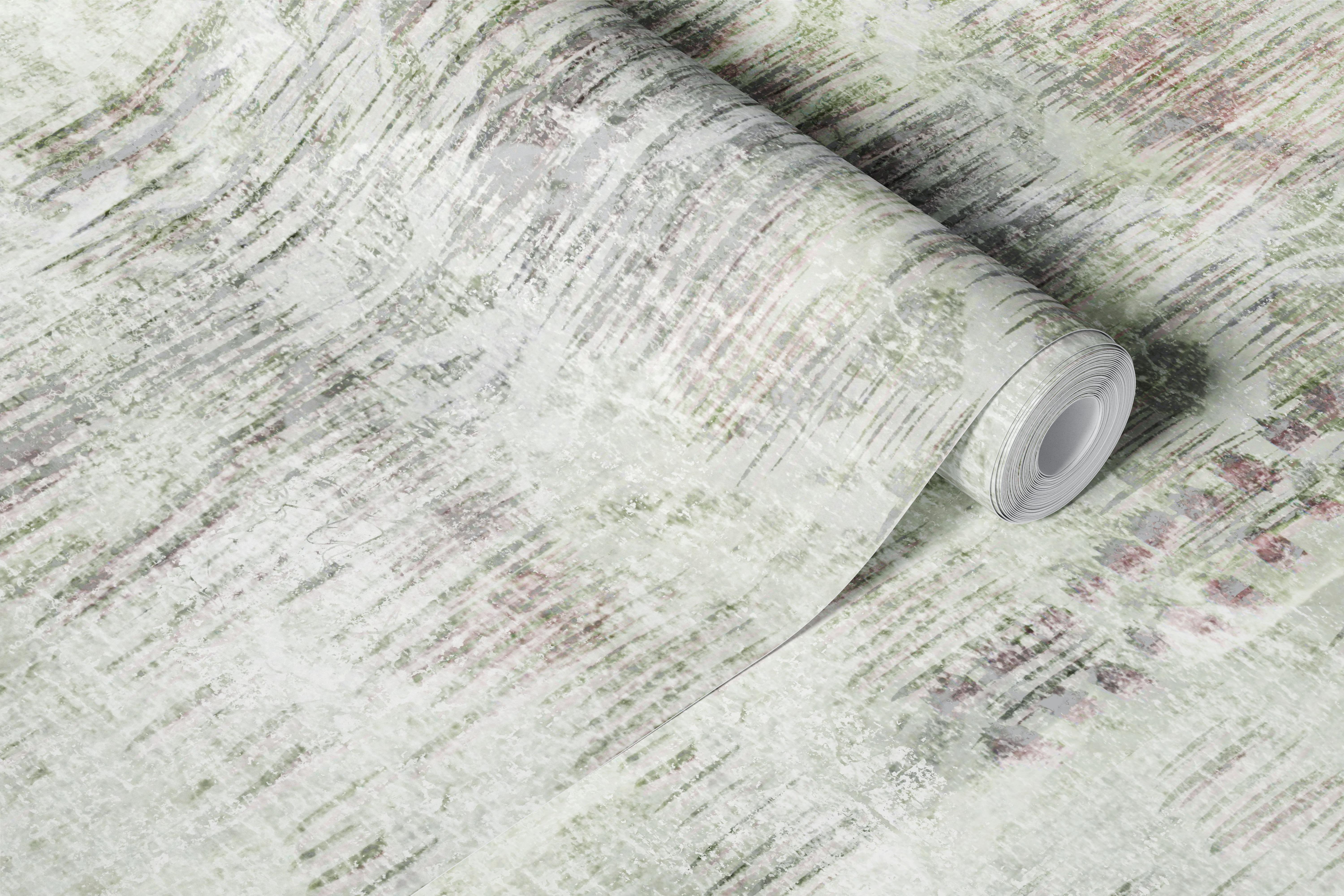 Muted Botanical Scribble Haze Tapete in einem Raum