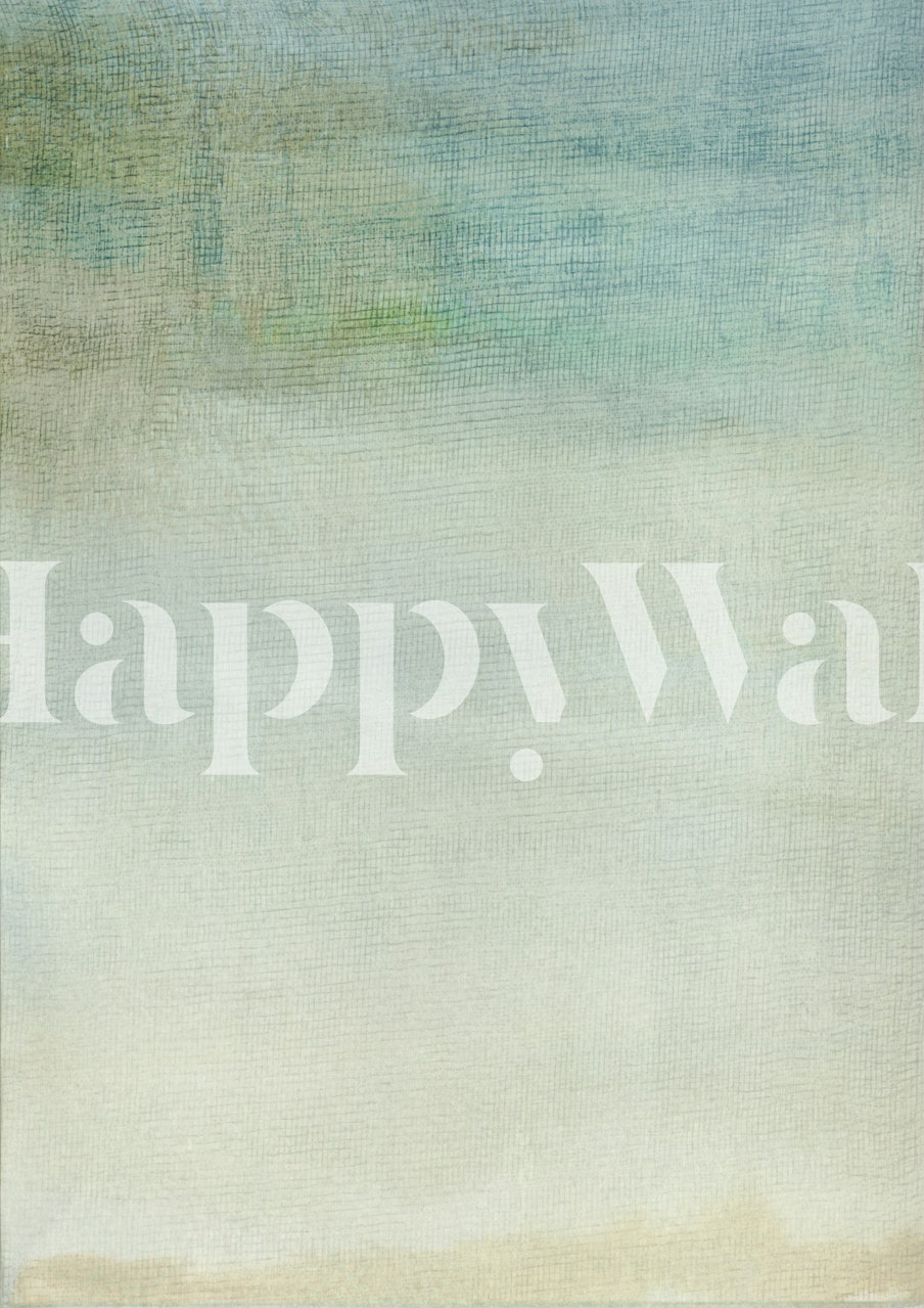 Muted Teal Ombre Calm tapet vist i et rum