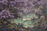 Misty Lavender Forest Canopy tapet