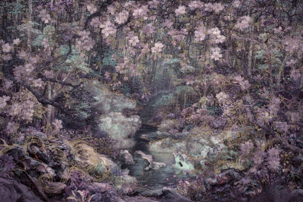 Mystic Cherry Blossom Forest