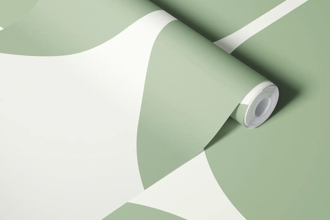 Minimal Sage Art Deco Arches wallpaper roll