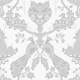 Folk Garden Birds in Soft Gray