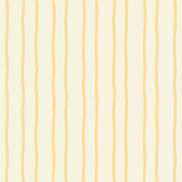 Handpainted irregular stripes cream yellow