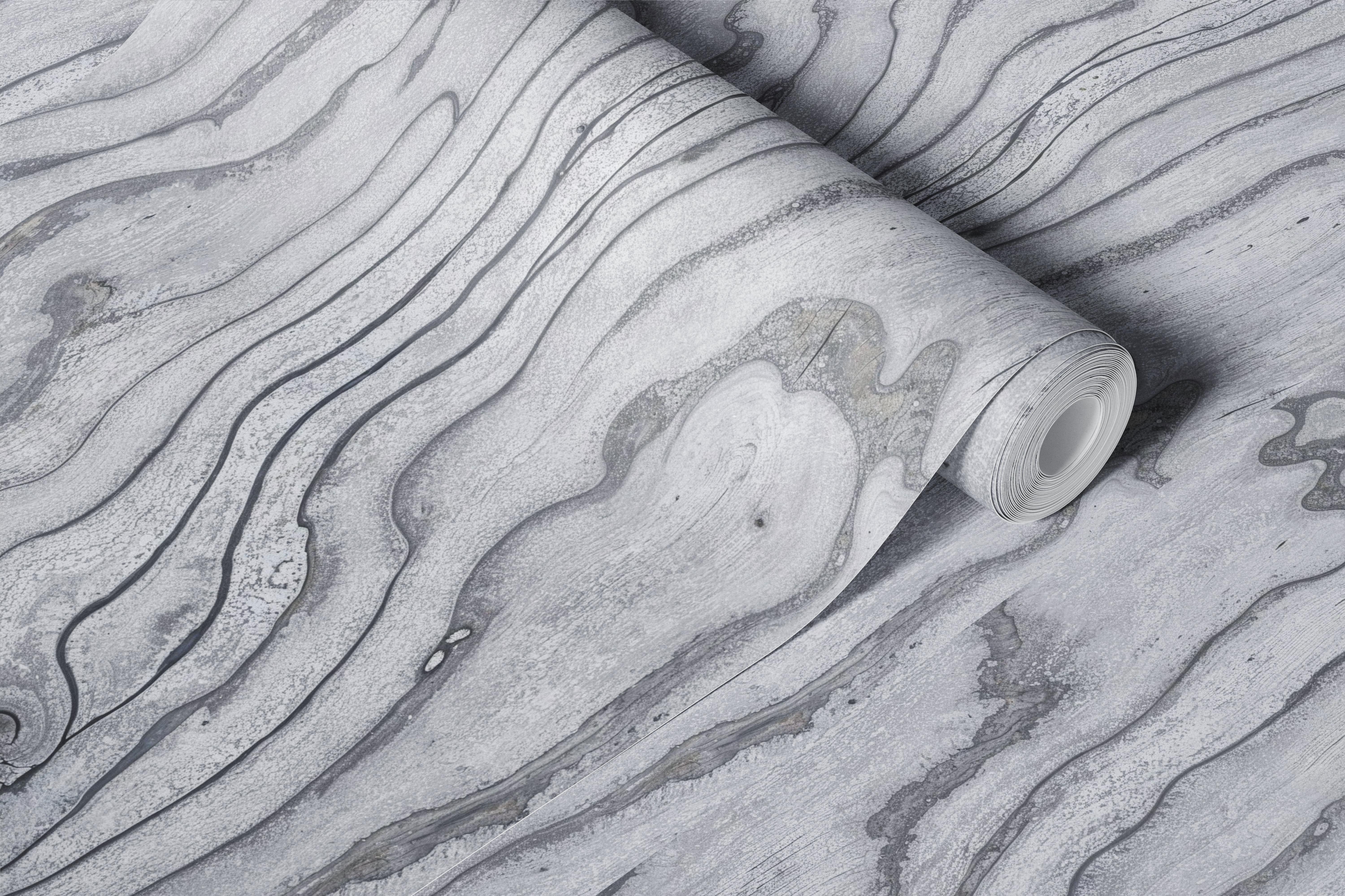 Modern Gray Plywood Grain wallpaper in a room