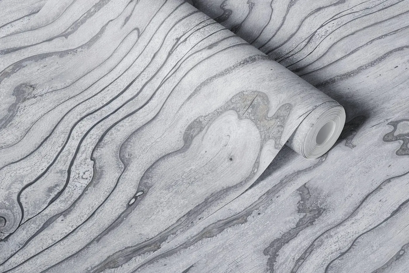 Modern Gray Plywood Grain wallpaper roll