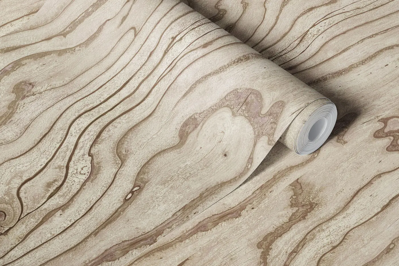 Modern Brown Plywood Grain wallpaper roll