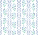 Blue Wildflower Wavy Stripes