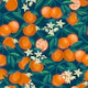 Citrus Blossom on Navy