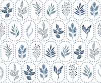 Indigo Herb Garden Motif tapet