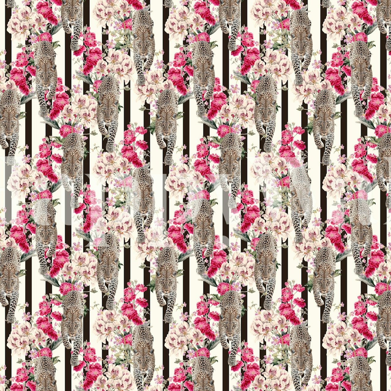 Leopard Garden Stripes tapeta w pokoju