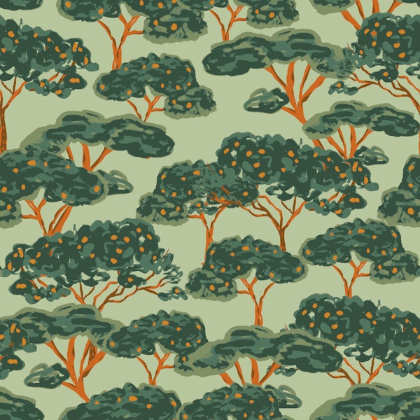 Vintage Botanical Tree Canopy