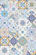 Azulejo tiles in blue and yellow