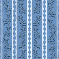 Blue Botanical Stripe tapet