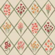 Folk Flower Trellis in Warm Beige