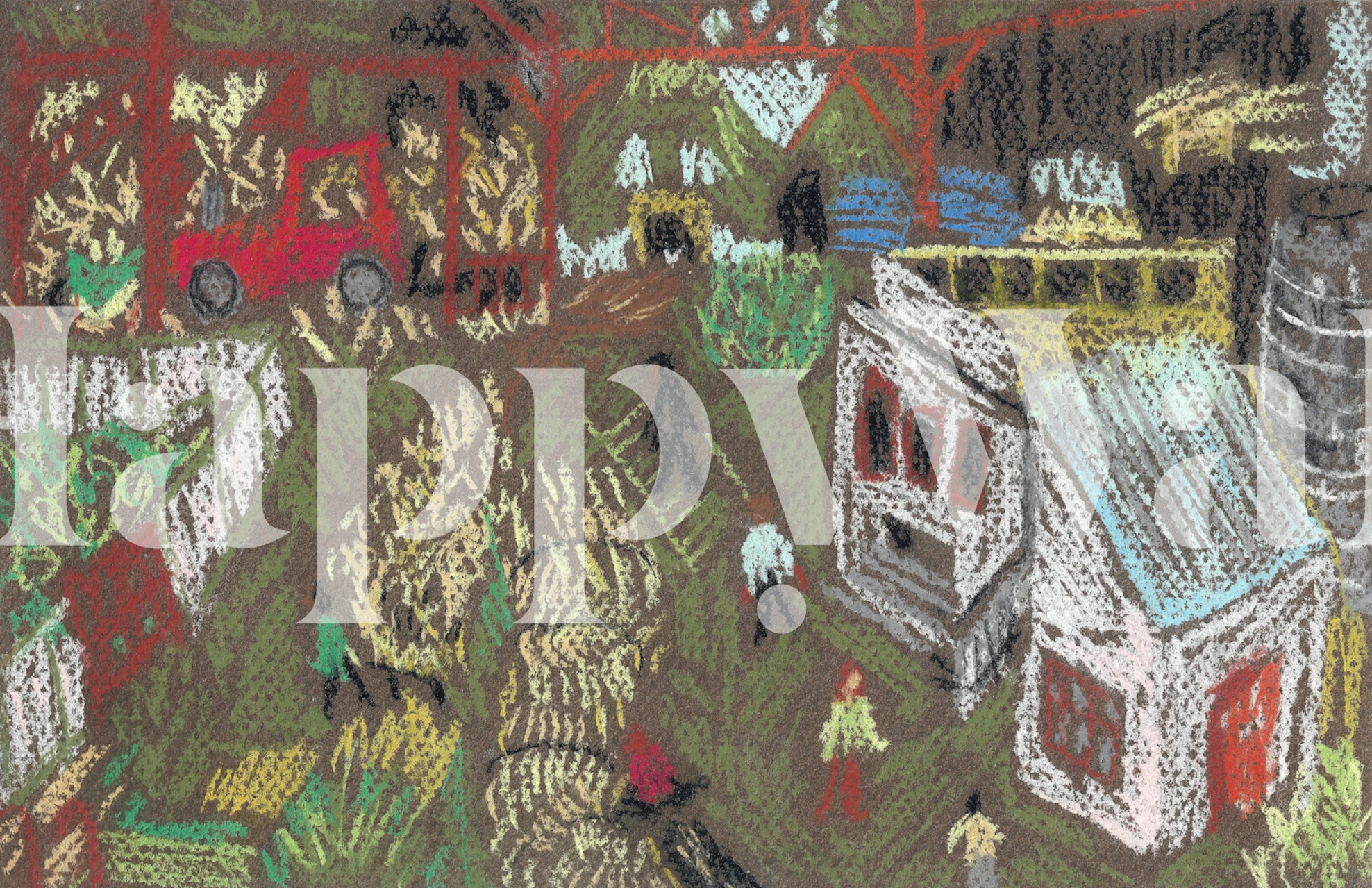 Pastelinė ūkio tapetai kambaryje