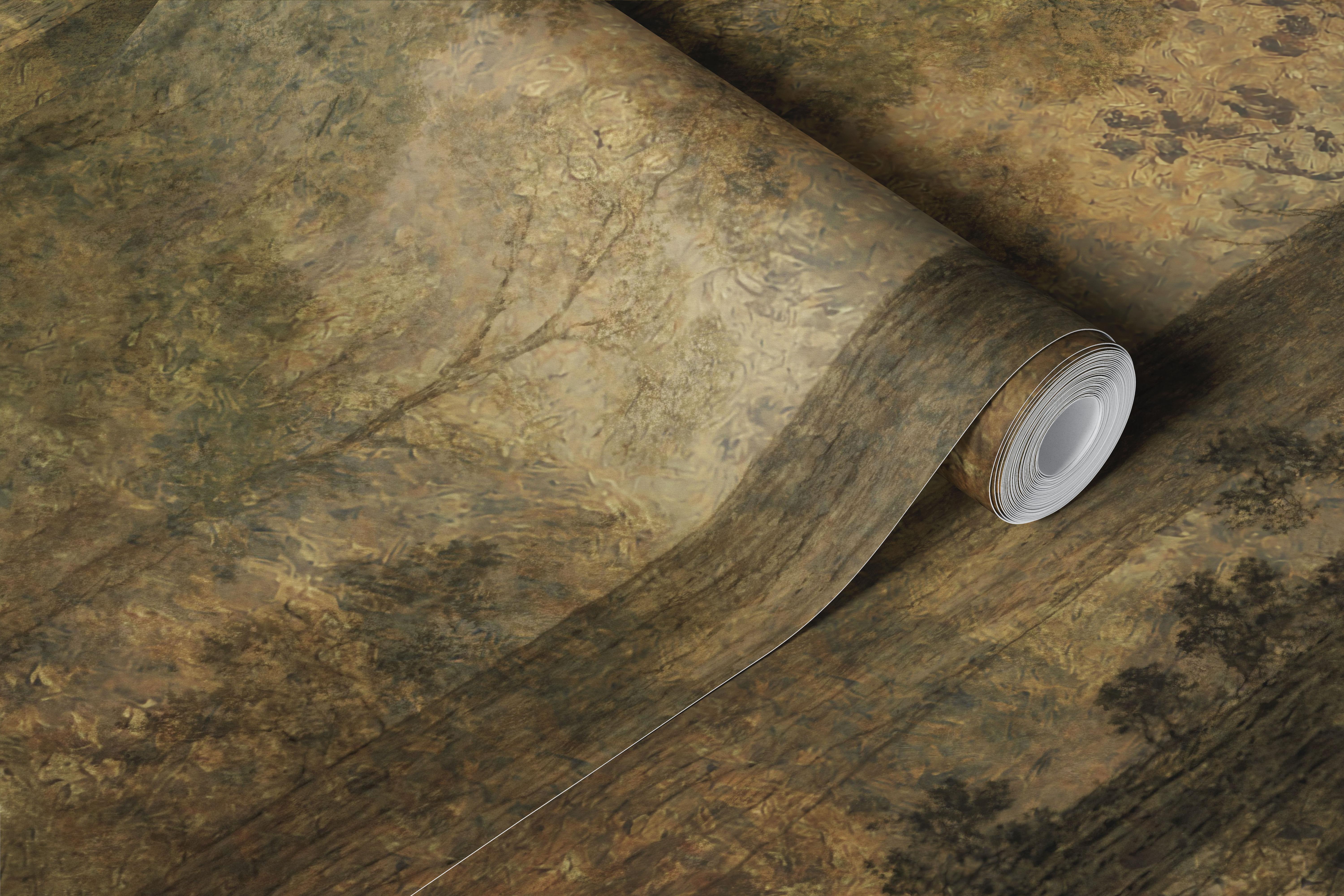 Vintage Forest Landscape meža ainavas tapete istabā