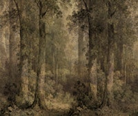 Vintage Forest Landscape wallpaper