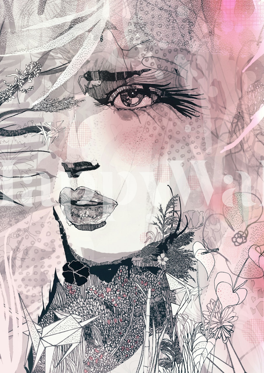 Jaguar wallpaper displayed in a room