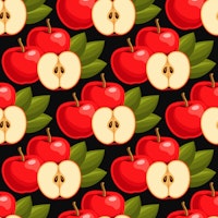 Fresh Red Apples on Black tapet