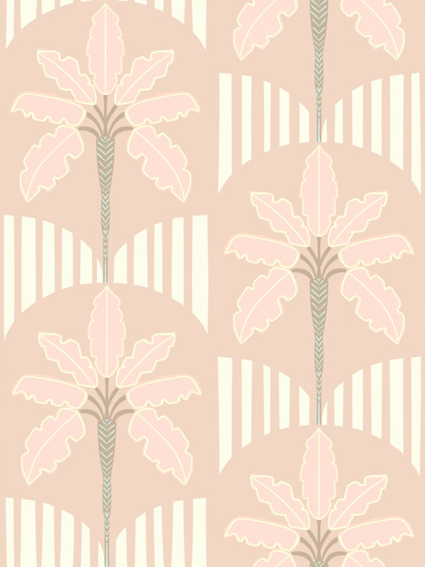 Tropical Palm Neutral Pastels