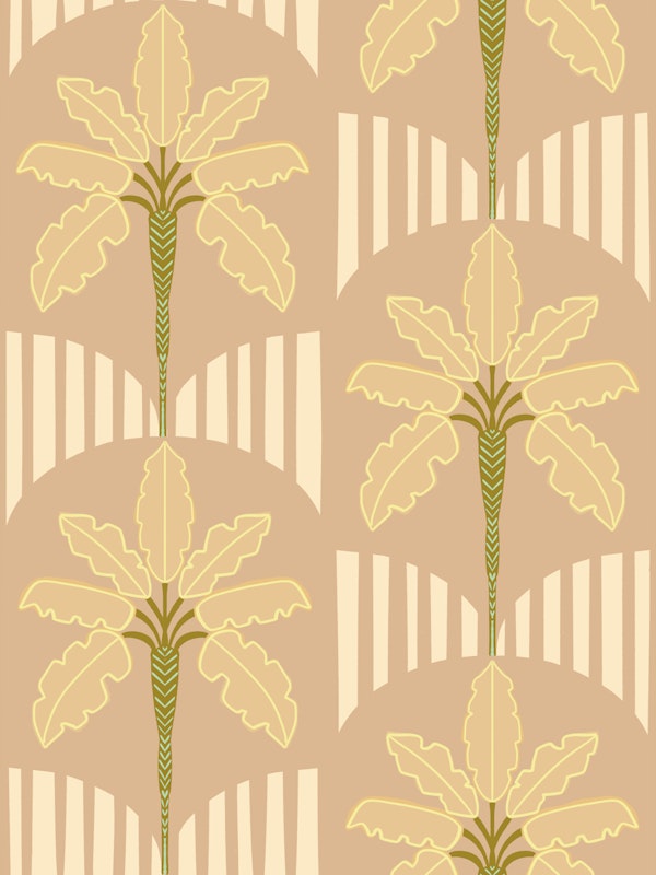 Tropical Palms Beige