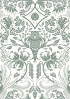 Woodland Creatures Floral Damask tapet