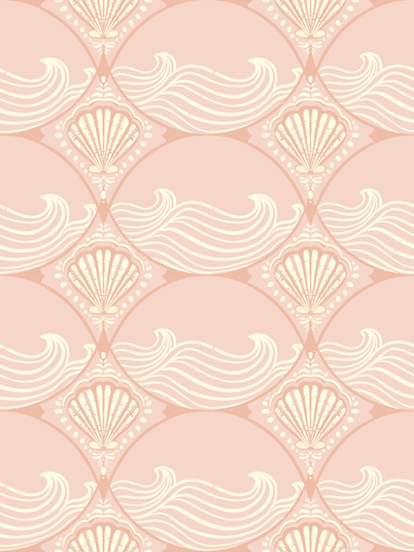 Seashell Wave Deco Blush