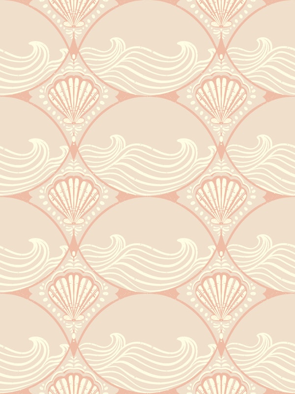 Vintage Shell and Wave Repeat