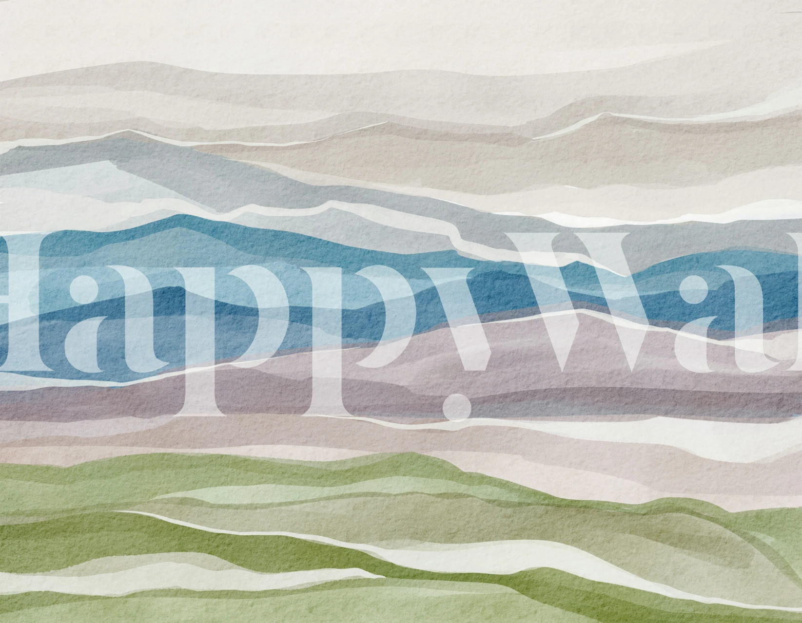 Soft Coastal Wave Layers wallpaper design