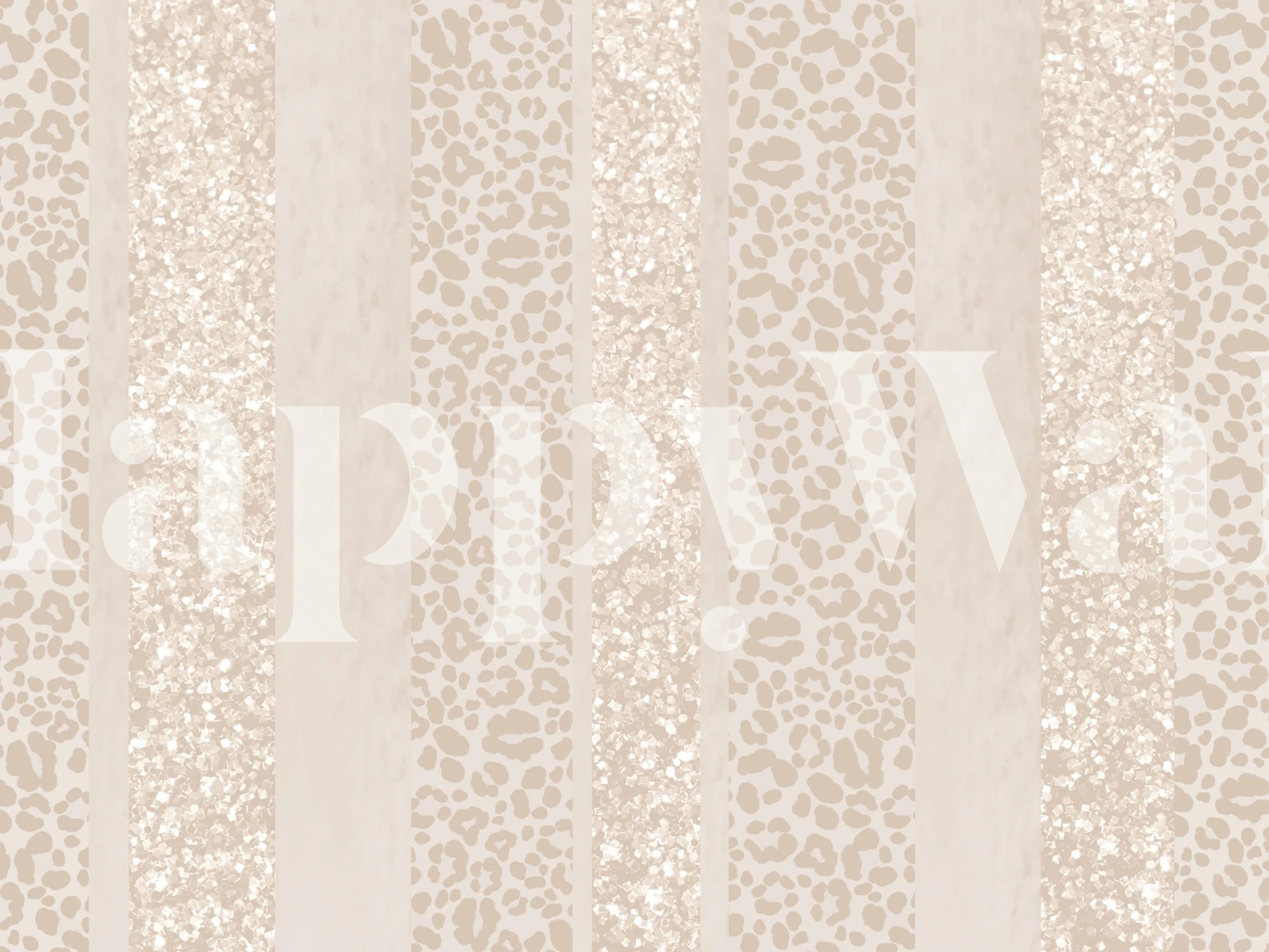 Leopard Glitter Stripes Glam tapete istabā