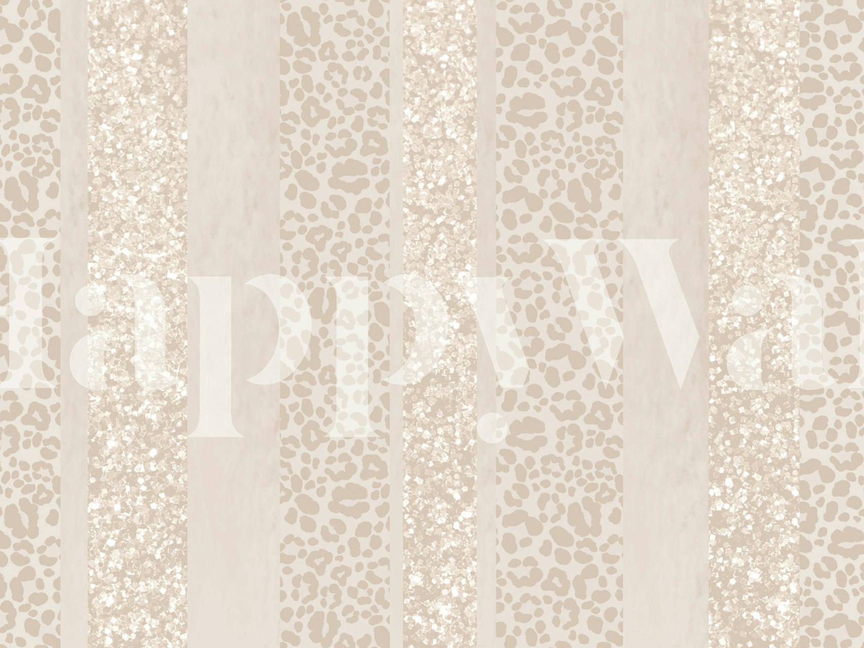 Leopard Glitter Stripes Glam tapet i et rom