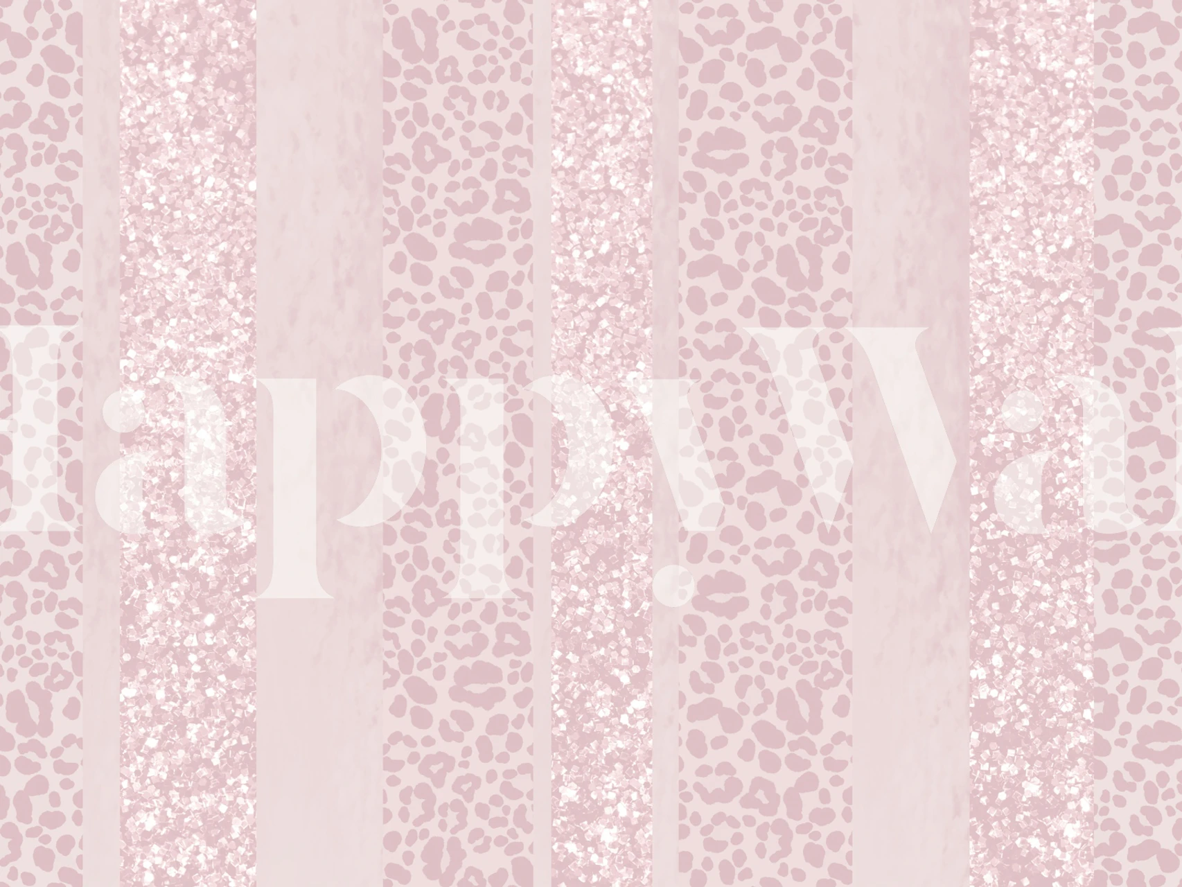 Leopard Glitter Stripes Glam 10 papel de parede em um cômodo