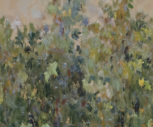 Mossy Forest Oasis Brushstrokes