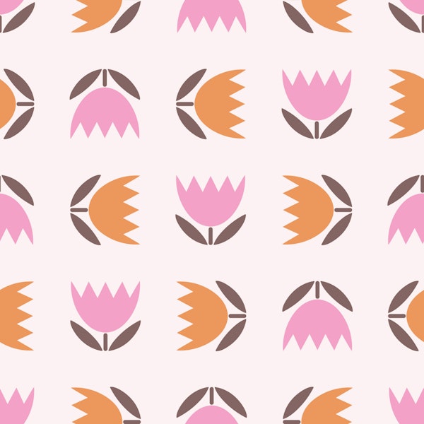 Minimal Scandi Tulip Orange Pink