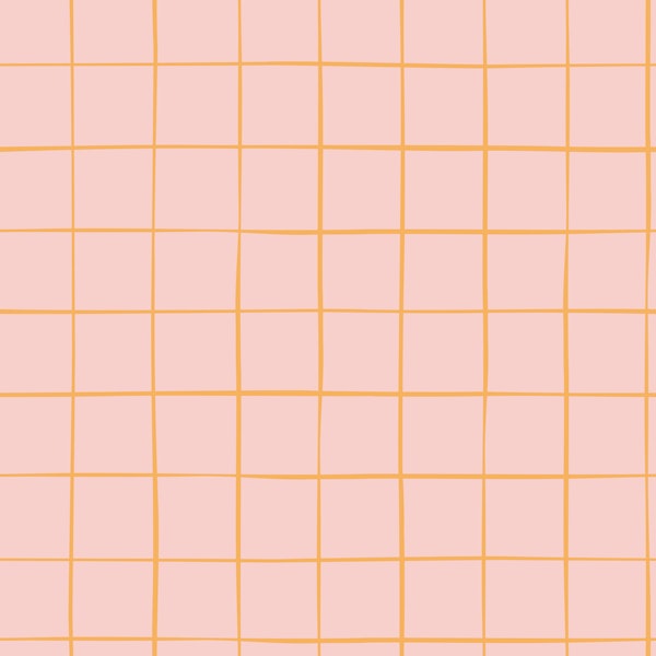 Small Modern Square Check Blush Pink Orange